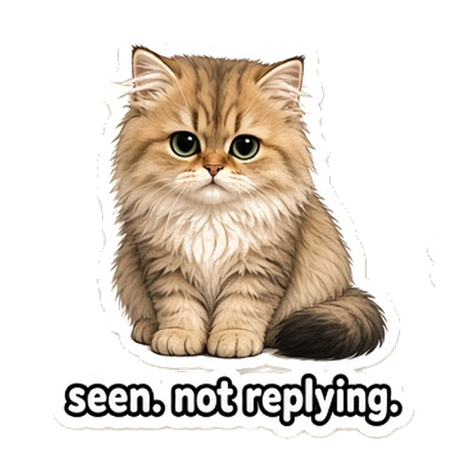 Zhumi — seen. not replying. sticker